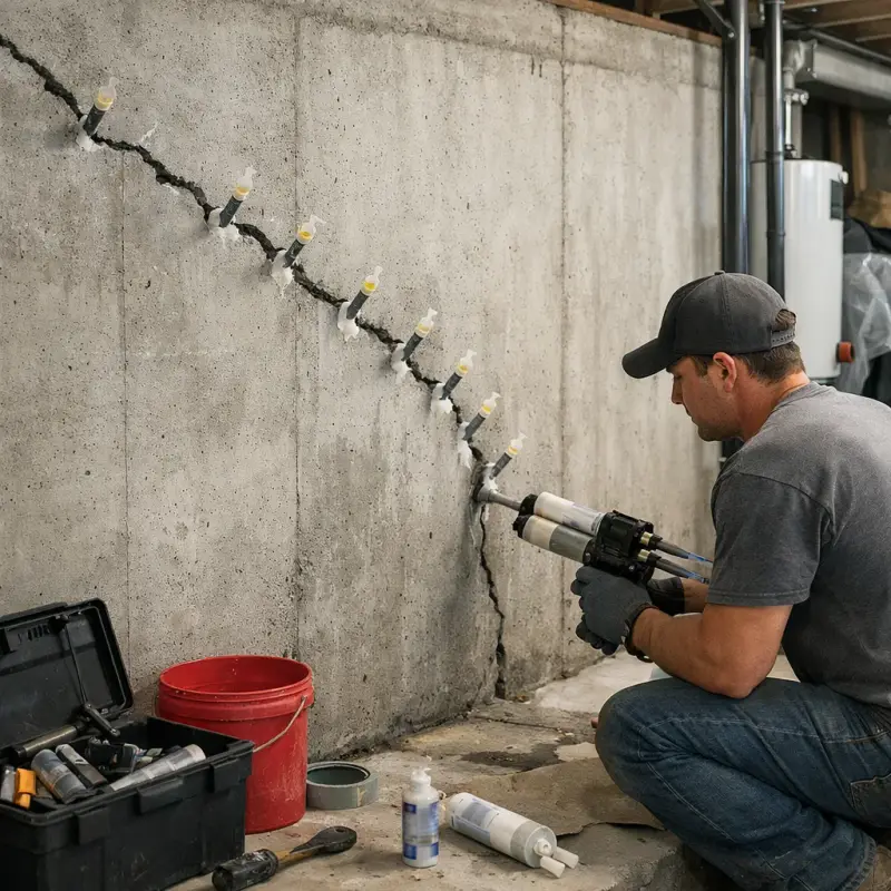 Basement Wall Crack Repair Ashburn